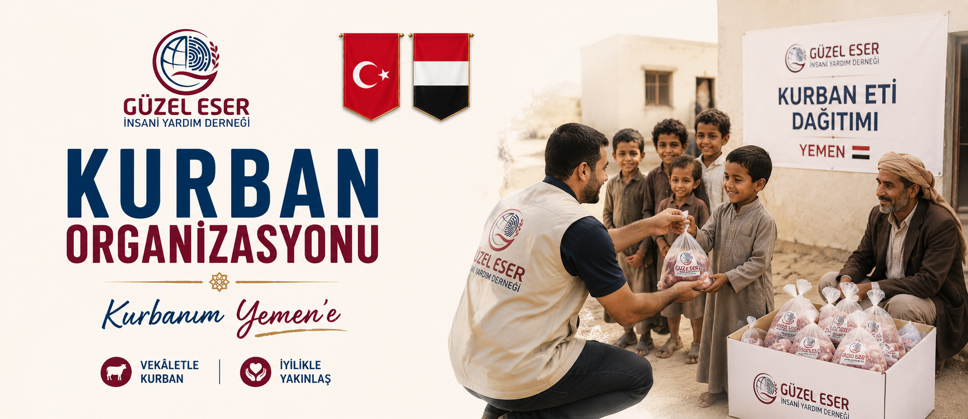 Güzel Eser ekibi saha çalışması ve kurban kesim organizasyonu